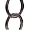 Dark Gray Metal Chain Link Geometric Candle Holder Set